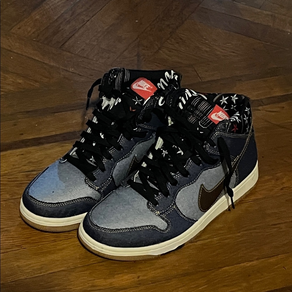 Nike Dunks Dark and Light blue Denim - Picture 3 of 7